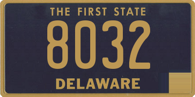 DE license plate 8032