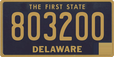 DE license plate 803200
