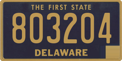 DE license plate 803204
