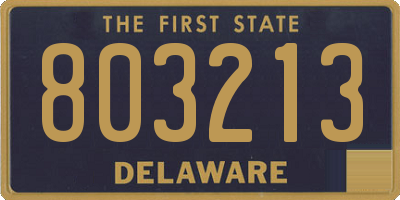 DE license plate 803213