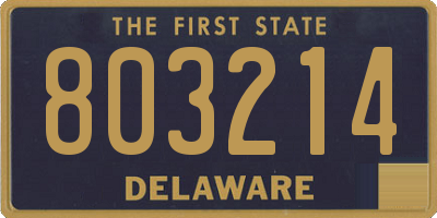 DE license plate 803214