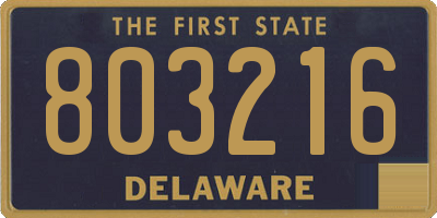 DE license plate 803216