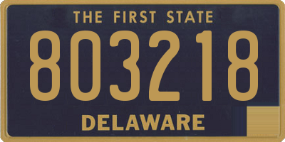 DE license plate 803218