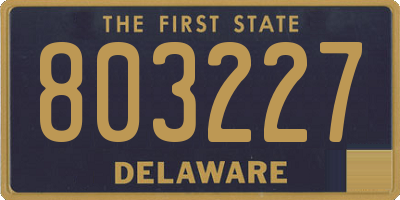 DE license plate 803227