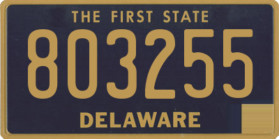 DE license plate 803255