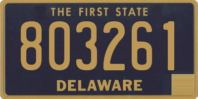 DE license plate 803261