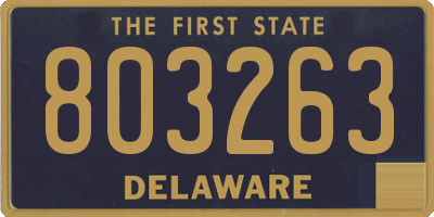 DE license plate 803263