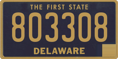 DE license plate 803308