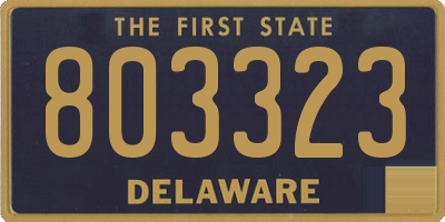 DE license plate 803323