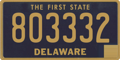 DE license plate 803332