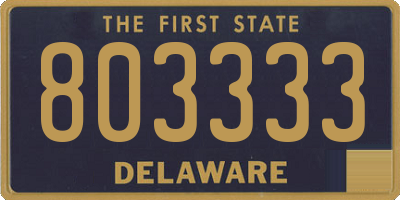 DE license plate 803333