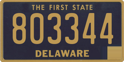 DE license plate 803344