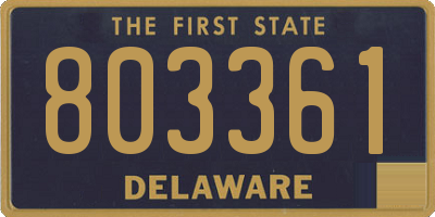 DE license plate 803361