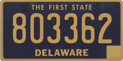 DE license plate 803362
