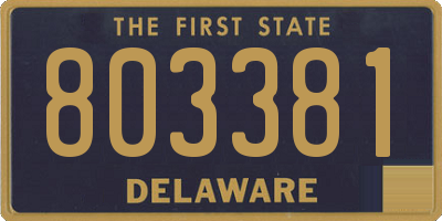 DE license plate 803381