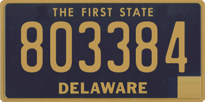 DE license plate 803384