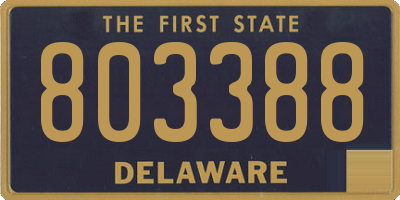 DE license plate 803388