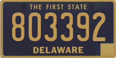 DE license plate 803392
