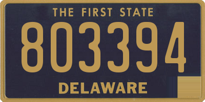 DE license plate 803394