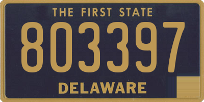DE license plate 803397