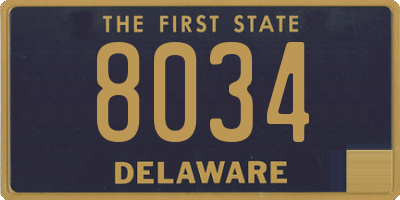 DE license plate 8034