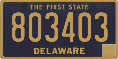 DE license plate 803403