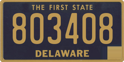DE license plate 803408