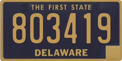 DE license plate 803419