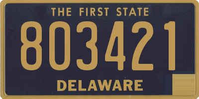 DE license plate 803421