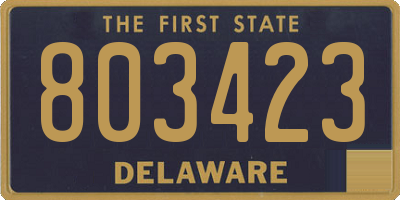 DE license plate 803423
