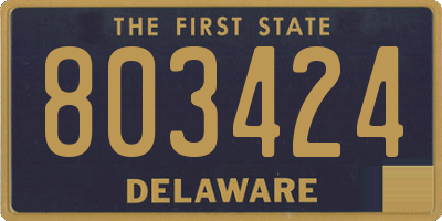 DE license plate 803424