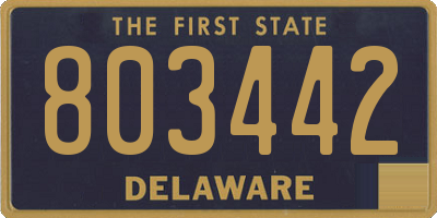DE license plate 803442