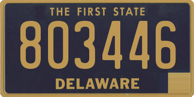 DE license plate 803446