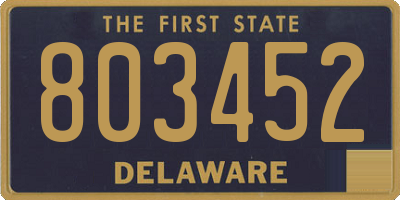 DE license plate 803452