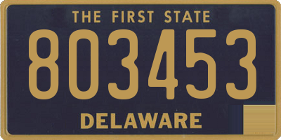 DE license plate 803453