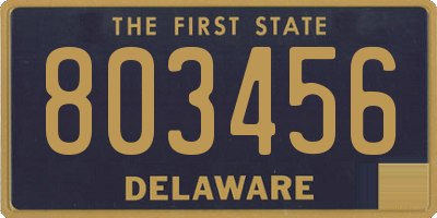 DE license plate 803456
