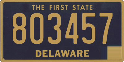 DE license plate 803457
