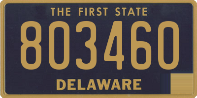 DE license plate 803460
