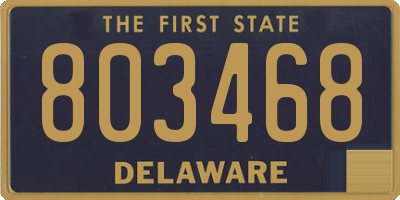 DE license plate 803468