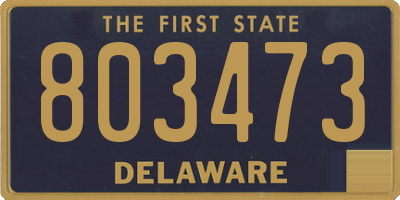 DE license plate 803473