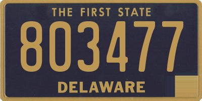 DE license plate 803477
