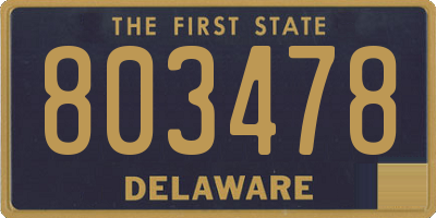 DE license plate 803478