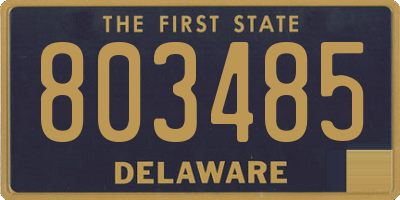 DE license plate 803485