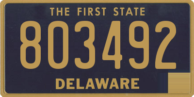 DE license plate 803492