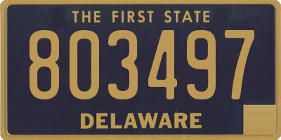 DE license plate 803497