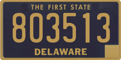 DE license plate 803513