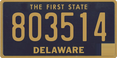 DE license plate 803514