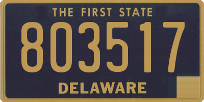 DE license plate 803517