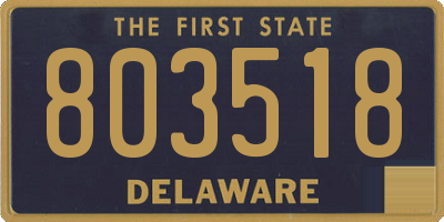 DE license plate 803518