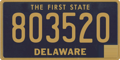 DE license plate 803520